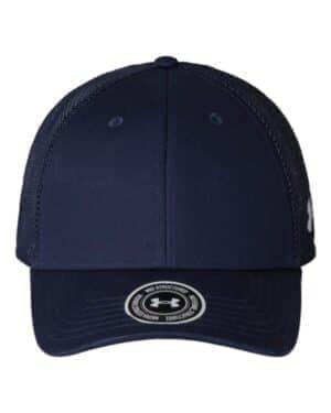 MIDNIGHT NAVY/ MIDNIGHT NAVY/ WHITE MIDNIGHT NAVY/ MIDNIGHT NAVY/ WHITE Under armour 6013112 team mid trucker cap