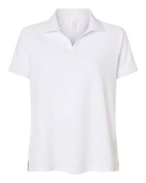 WHITE Team 365 TT130W women's topspin stretch grid textured polo