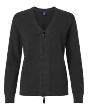 Devon & jones DG451W women's hartland textured full zip sweater