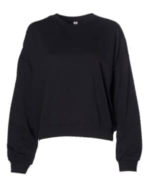 BLACK PRM2700 women's california wave wash sunday crewneck sweatshirt