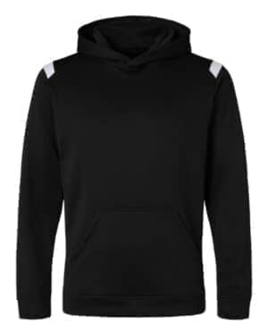 BLACK/ WHITE BLACK/ WHITE B11013 unisex on the rise performance hooded sweatshirt