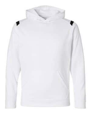 WHITE/ BLACK WHITE/ BLACK B11013 unisex on the rise performance hooded sweatshirt