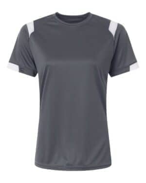 GRAPHITE/ WHITE Badger 4380 women's on the rise t-shirt