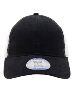 BLACK/ WHITE BLACK/ WHITE Infinity her ANNIE women's peached twill mesh back cap