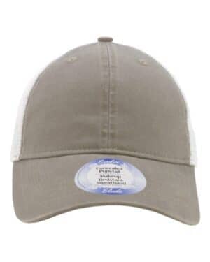 SLATE/ WHITE Infinity her ANNIE women's peached twill mesh back cap