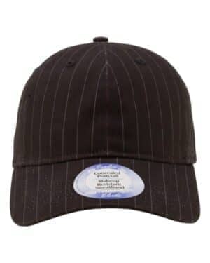 BLACK PINSTRIPE Infinity her KATE women's peach twill cap