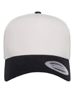 BLACK/ WHITE/ WHITE BLACK/ WHITE/ WHITE Yp classics 5079 retro cotton blend snapback cap