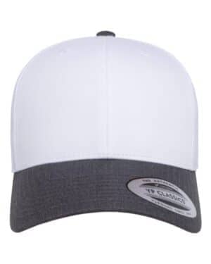 DARK HEATHER/ WHITE/ WHITE DARK HEATHER/ WHITE/ WHITE Yp classics 6606 retro trucker cap