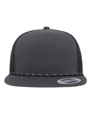 CHARCOAL/ BLACK CHARCOAL/ BLACK Yp classics 6006BD classic five-panel trucker rope cap