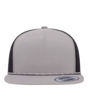 SILVER/ BLACK SILVER/ BLACK Yp classics 6006BD classic five-panel trucker rope cap