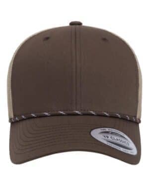 BROWN/ KHAKI BROWN/ KHAKI Yp classics 6606BD retro trucker rope cap