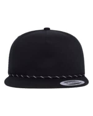 BLACK BLACK Yp classics 6502BD lightly structured five-panel rope cap