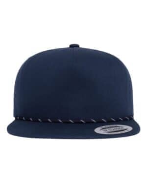 NAVY NAVY Yp classics 6502BD lightly structured five-panel rope cap