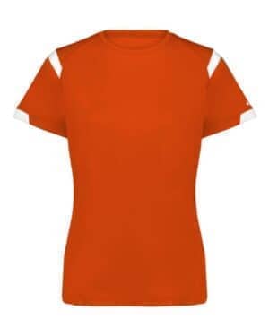 BURNT ORANGE/ WHITE Badger 4380 women's on the rise t-shirt