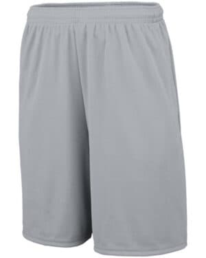 SILVER GREY Augusta sportswear 1428 adult training short with pockets