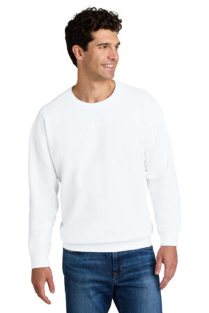 WHITE 1466 comfort colors lightweight crewneck sweatshirt