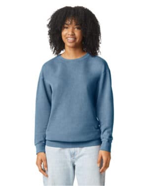 BLUE JEAN 1466CC unisex lightweight cotton crewneck sweatshirt