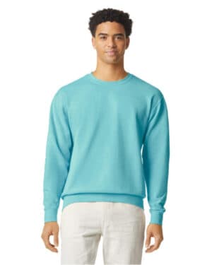 CHALKY MINT 1466CC unisex lightweight cotton crewneck sweatshirt