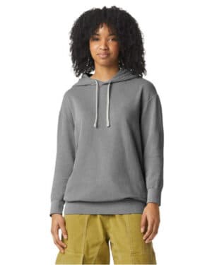 GREY 1467CC unisex lightweight cotton hooded sweatshirt