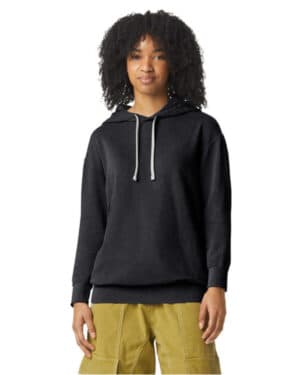 BLACK 1467CC unisex lightweight cotton hooded sweatshirt