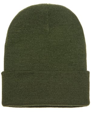 OLIVE Yupoong 1501 adult cuffed knit beanie