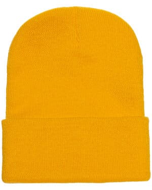 GOLD Yupoong 1501 adult cuffed knit beanie