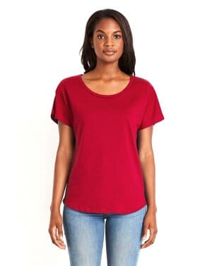 RED Next level apparel 1560 ladies' ideal dolman