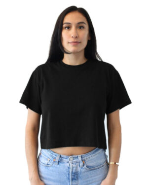 BLACK Next level apparel 1580NL ladies' ideal crop t-shirt