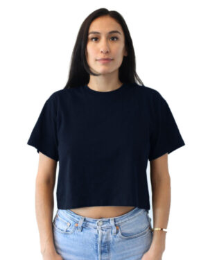 MIDNIGHT NAVY Next level apparel 1580NL ladies' ideal crop t-shirt