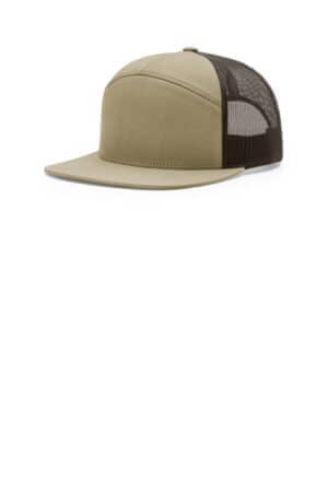 PALE KHAKI/ BROWN PALE KHAKI/ BROWN 168 richardson 7-panel trucker