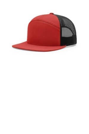 RED/ BLACK 168 richardson 7-panel trucker