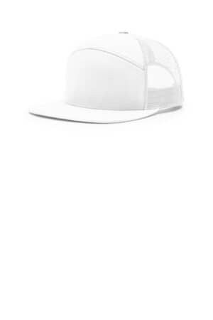 WHITE 168 richardson 7-panel trucker
