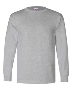 DARK ASH Bayside 6100 usa-made long sleeve t-shirt
