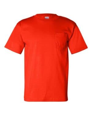 ORANGE Bayside 7100 usa-made pocket t-shirt