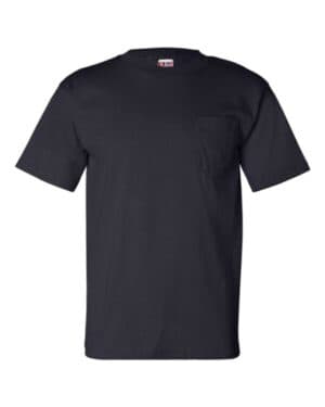 NAVY Bayside 7100 usa-made pocket t-shirt