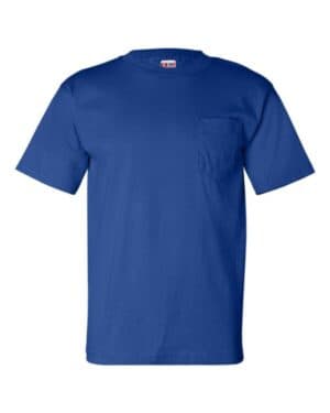 ROYAL BLUE Bayside 7100 usa-made pocket t-shirt