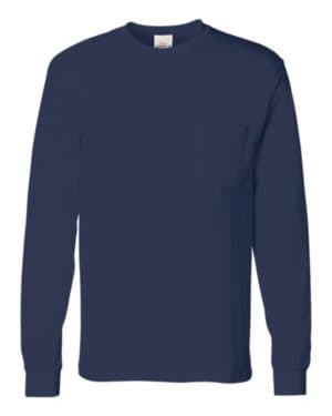 Hanes 5596 authentic long sleeve pocket t-shirt