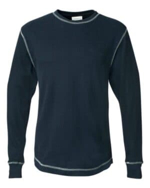 VINTAGE NAVY/ VINTAGE WHITE J america 8238 vintage thermal long sleeve t-shirt