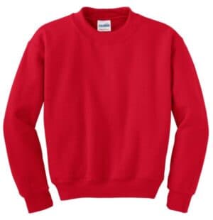 RED 18000B gildan-youth heavy blend crewneck sweatshirt