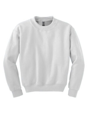 WHITE 18000B gildan-youth heavy blend crewneck sweatshirt