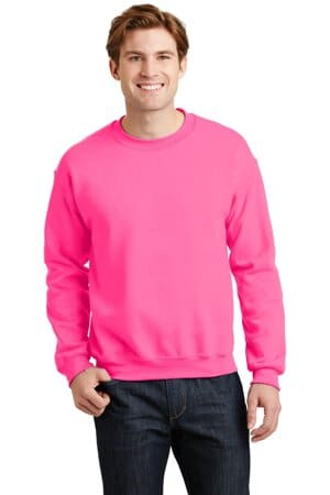 SAFETY PINK 18000 gildan-heavy blend crewneck sweatshirt