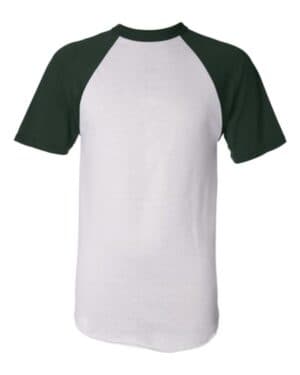 WHITE/ DARK GREEN Augusta sportswear 423 short sleeve baseball jersey