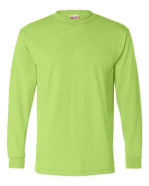 SAFETY GREEN Bayside 1715 usa-made 50/50 long sleeve t-shirt
