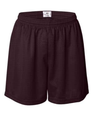 MAROON Badger 7216 women's pro mesh 5 shorts with solid liner