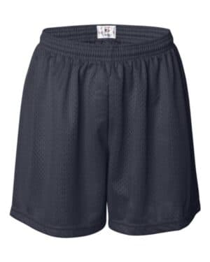 NAVY Badger 7216 women's pro mesh 5 shorts with solid liner