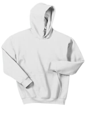 WHITE 18500B gildan-youth heavy blend hooded sweatshirt