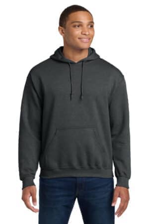 FAN CHARCOAL HEATHER 18500 gildan-heavy blend hooded sweatshirt