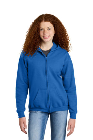 ROYAL 18600B gildan youth heavy blend full-zip hooded sweatshirt