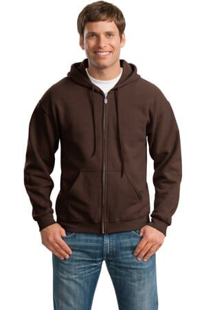 DARK CHOCOLATE 18600 gildan-heavy blend full-zip hooded sweatshirt