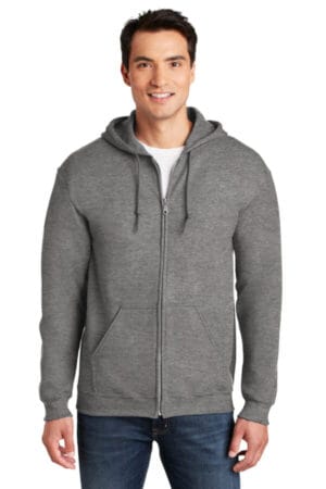 GRAPHITE HEATHER 18600 gildan-heavy blend full-zip hooded sweatshirt